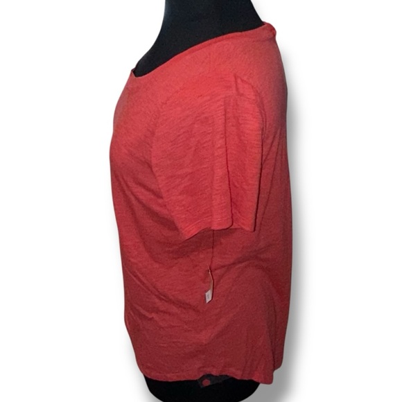 NWT TALBOTS Cotton Modal Back Detail Tee - Solid Patio Red Plus 1X - Picture 3 of 15